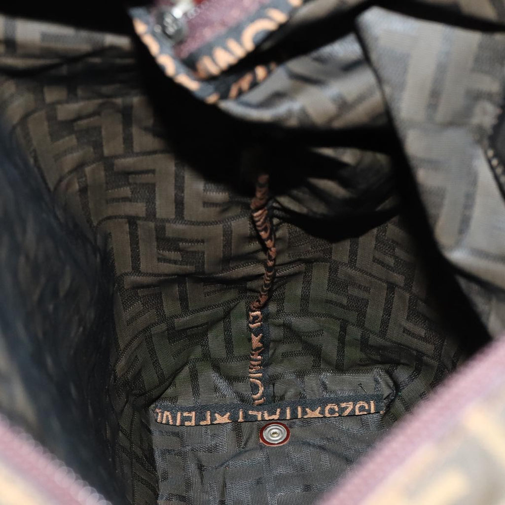 FENDI Zucca Canvas Tote Bag Brown Black bs21515