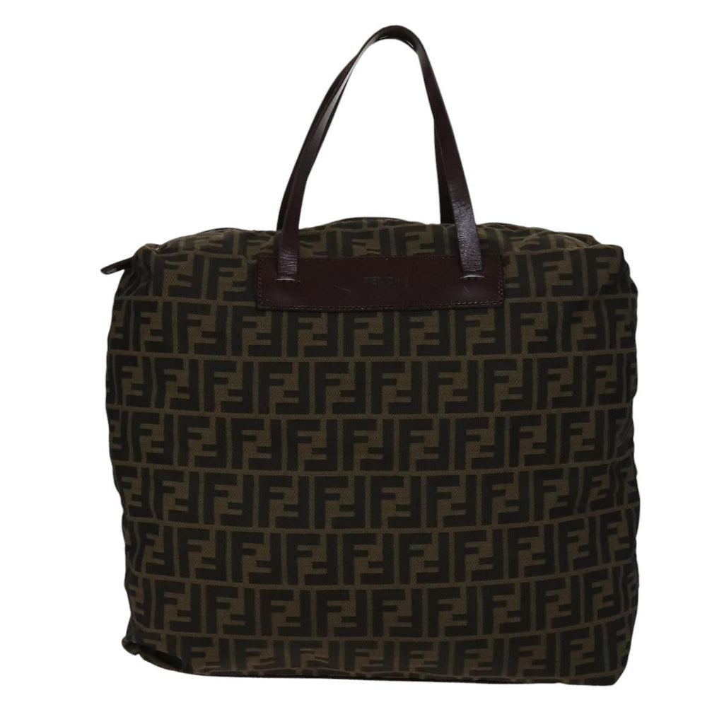 FENDI Zucca Canvas Tote Bag Brown Black bs21515