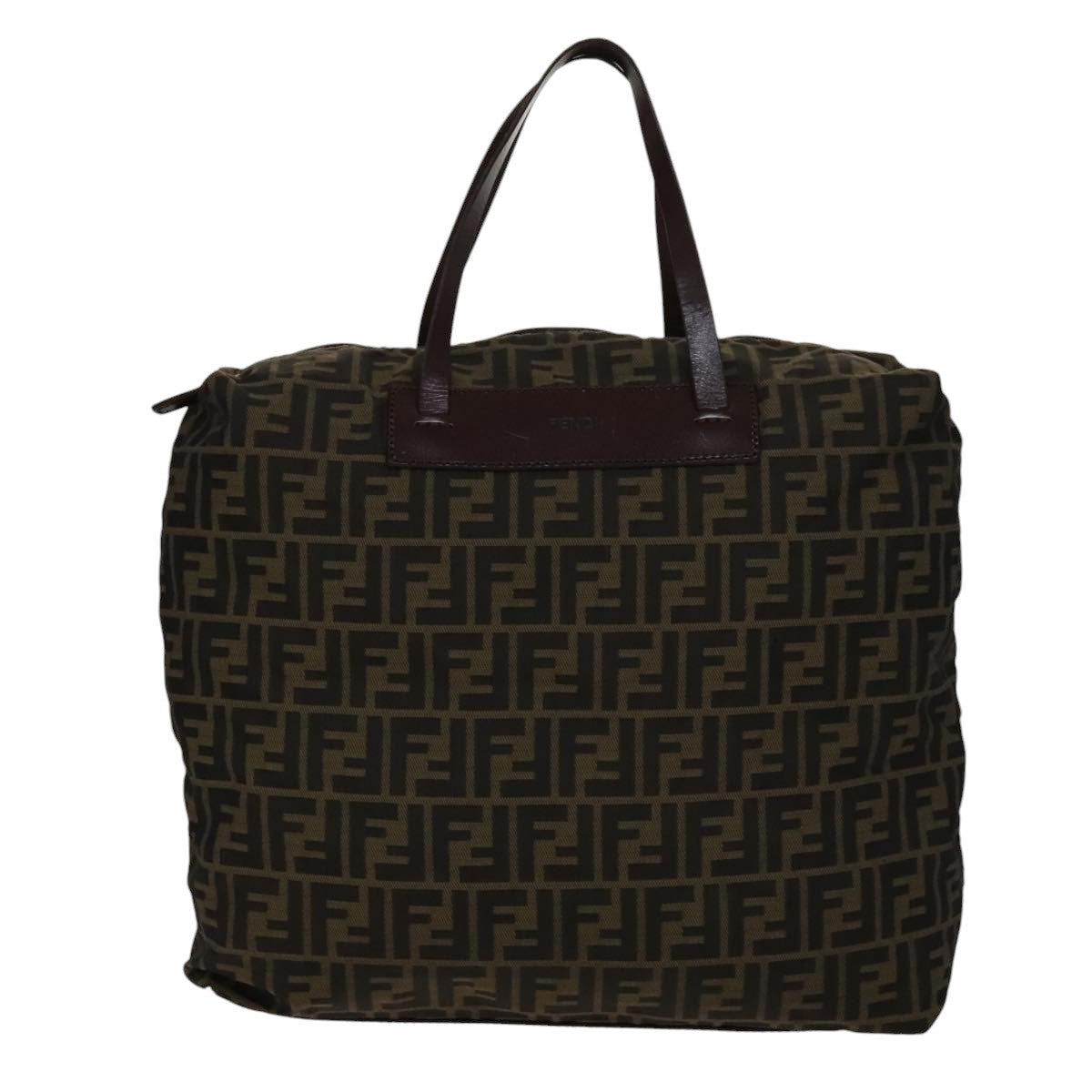 FENDI Zucca Canvas Tote Bag Brown Black bs21515