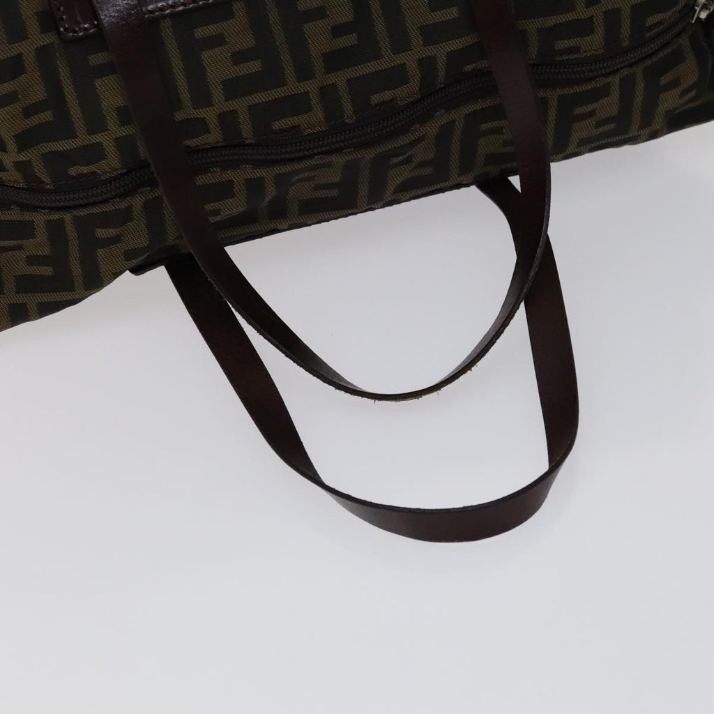FENDI Zucca Canvas Tote Bag Brown Black bs21515