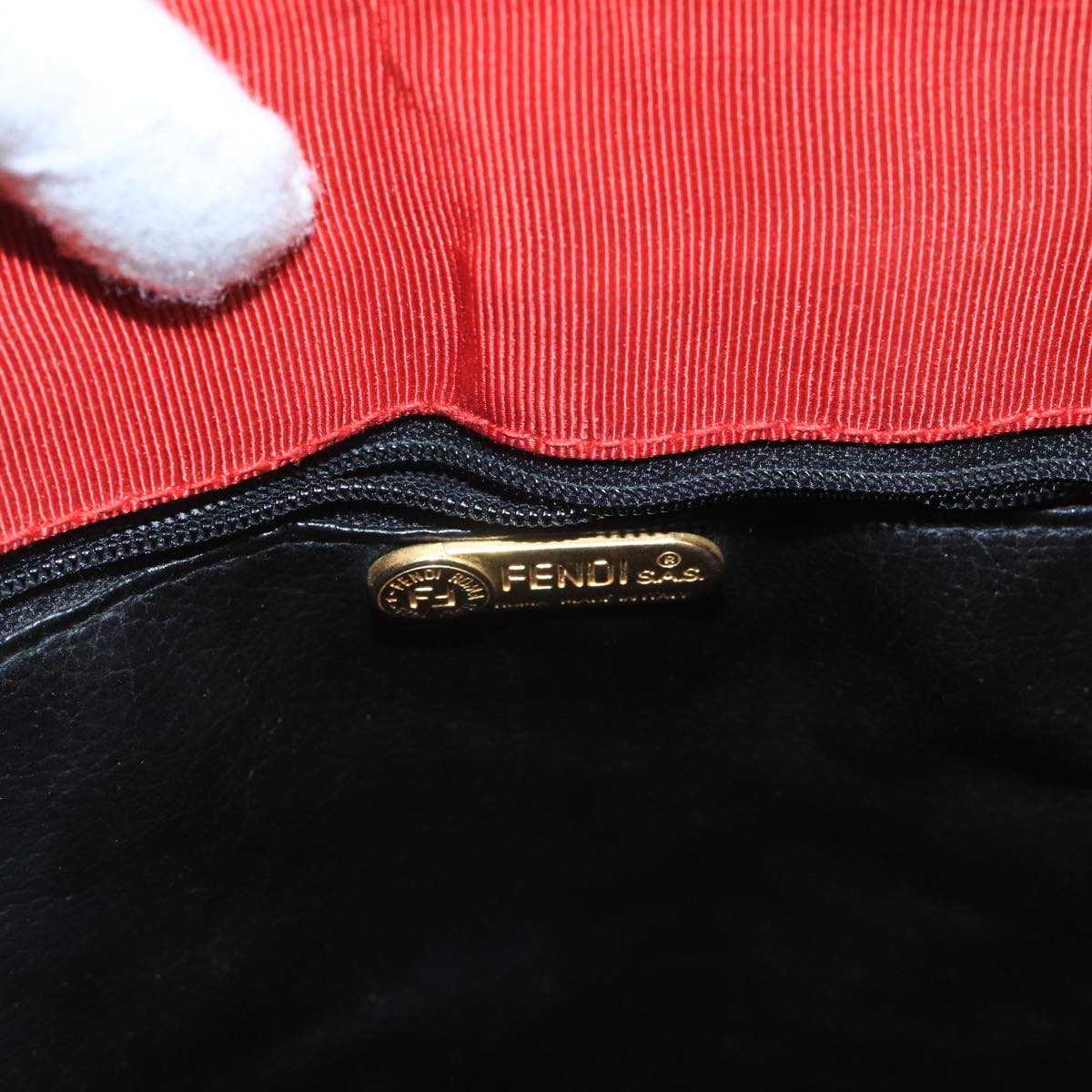 FENDI Shoulder Bag Nylon Red bs21575