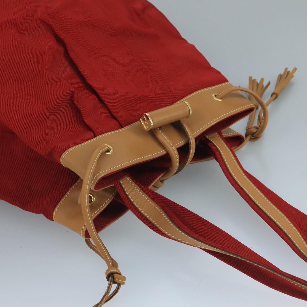 FENDI Shoulder Bag Nylon Red bs21575