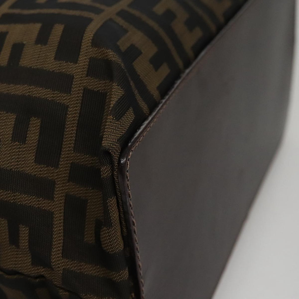 FENDI Zucca Canvas Tote Bag Brown Black bs21579