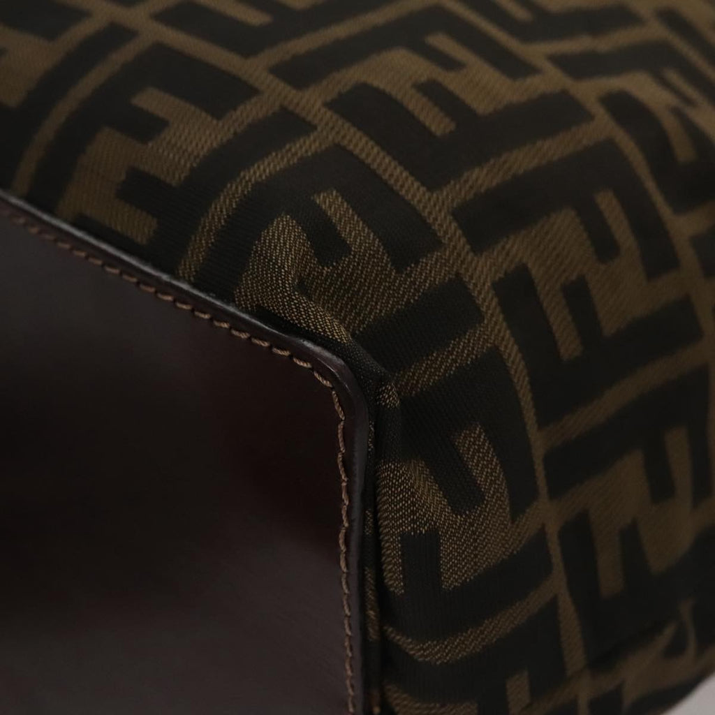 FENDI Zucca Canvas Tote Bag Brown Black bs21579