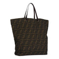 FENDI Zucca Canvas Tote Bag Brown Black bs21579