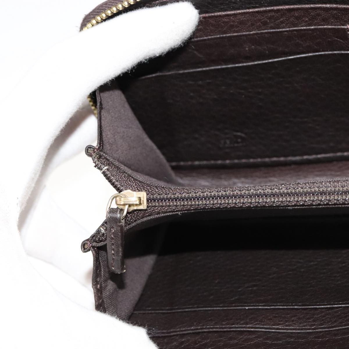 FENDI Zucca Canvas Long Wallet Black Brown bs21595
