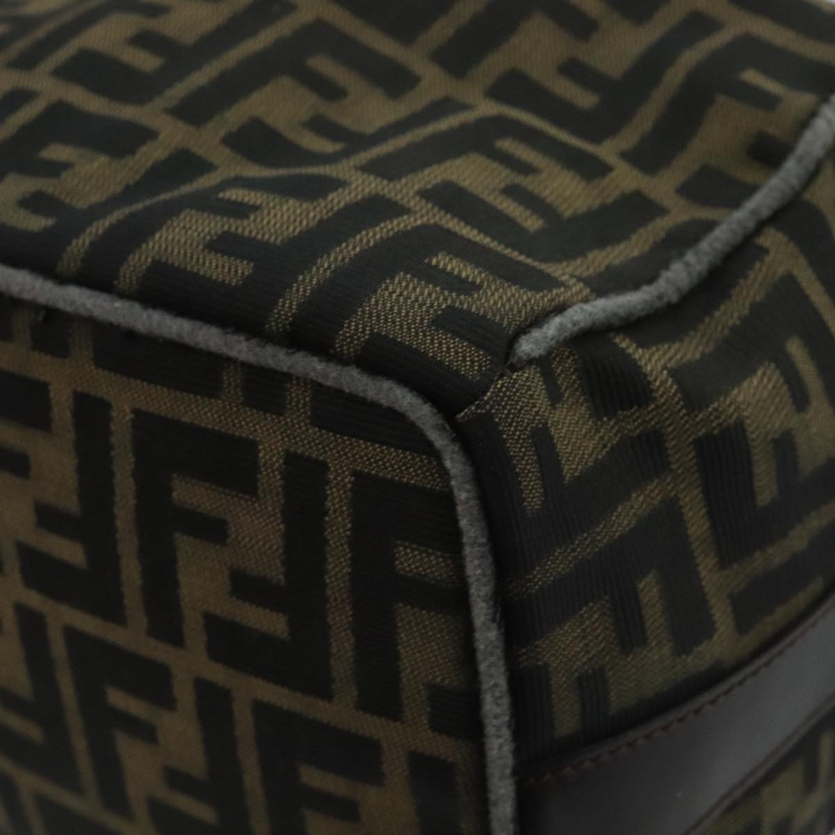 FENDI Zucca Canvas Hand Bag Brown Black bs21598