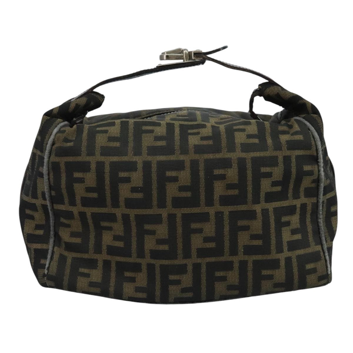 FENDI Zucca Canvas Hand Bag Brown Black bs21598