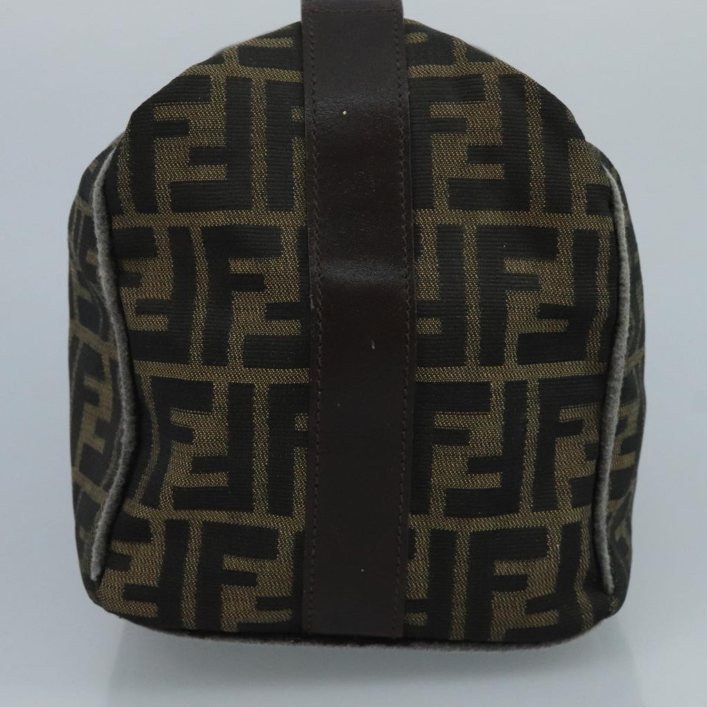 FENDI Zucca Canvas Hand Bag Brown Black bs21598
