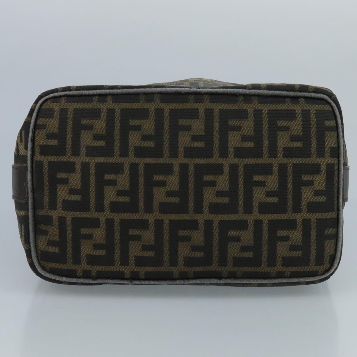 FENDI Zucca Canvas Hand Bag Brown Black bs21598