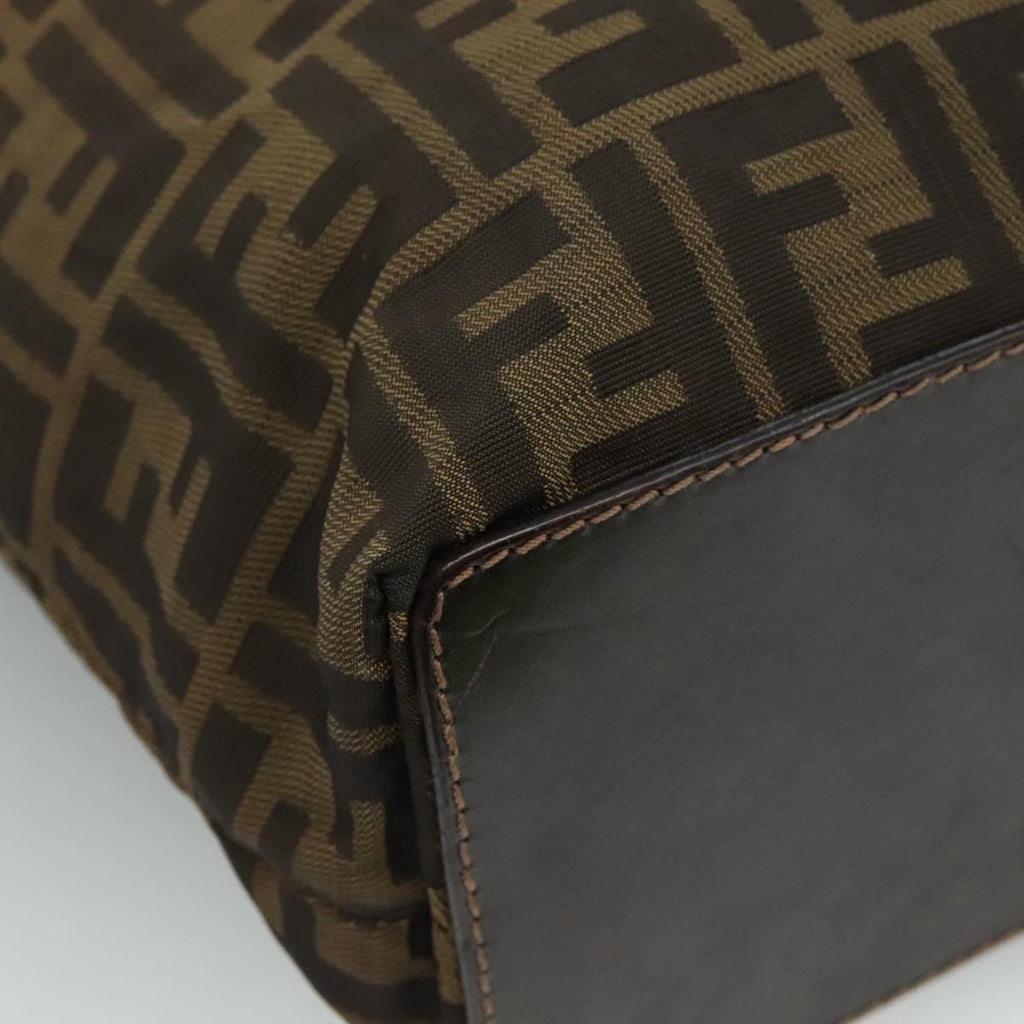FENDI Zucca Canvas Tote Bag Brown Black bs21600