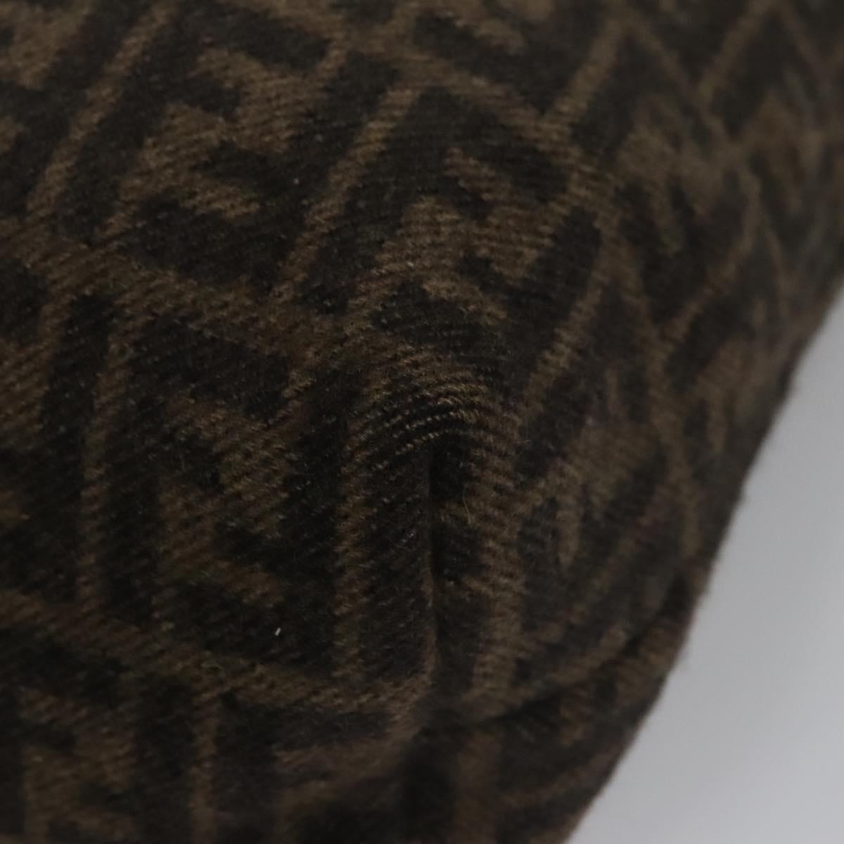 FENDI Zucca Canvas Tote Bag Brown Black bs21636