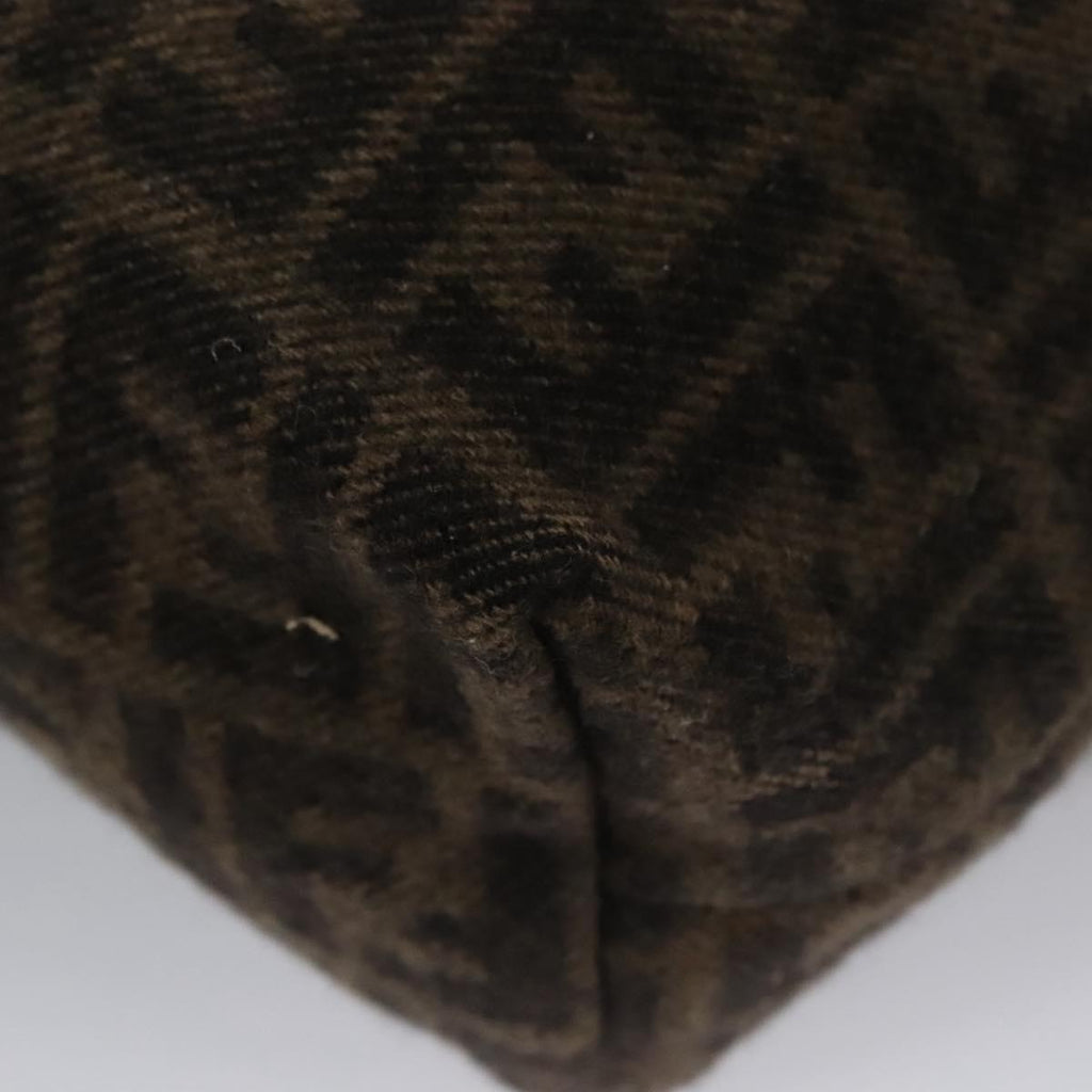 FENDI Zucca Canvas Tote Bag Brown Black bs21636