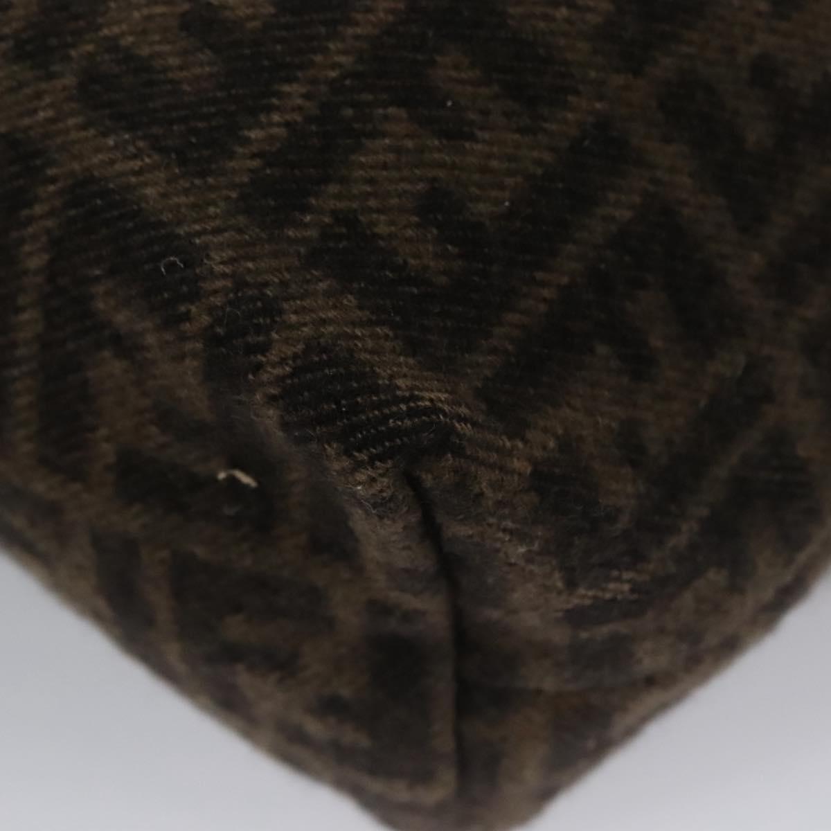 FENDI Zucca Canvas Tote Bag Brown Black bs21636