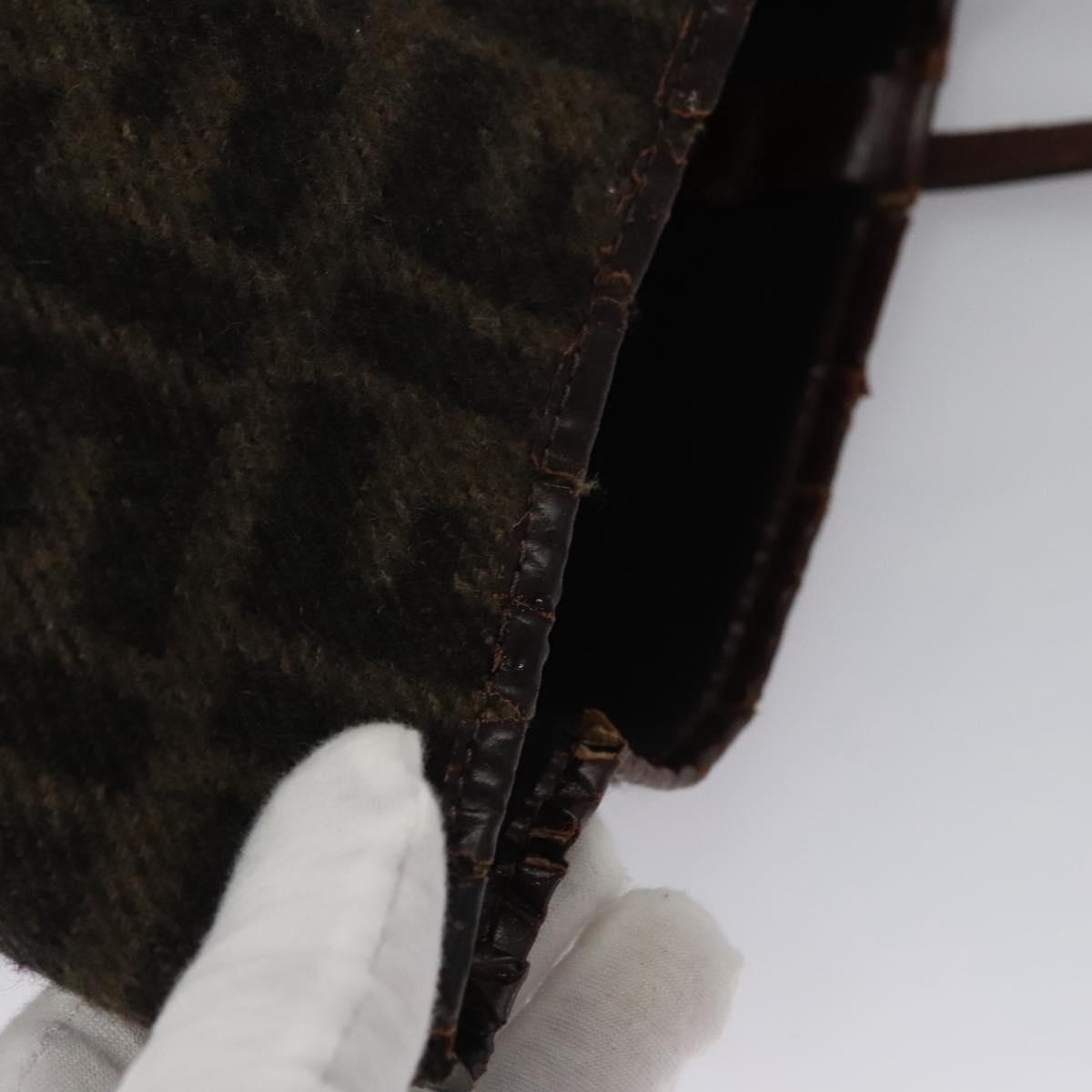 FENDI Zucca Canvas Tote Bag Brown Black bs21636