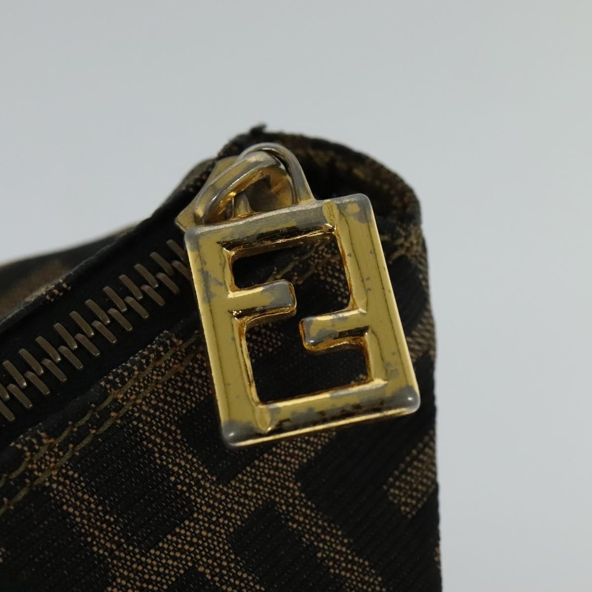 FENDI Zucca Canvas Hand Bag Brown bs21928