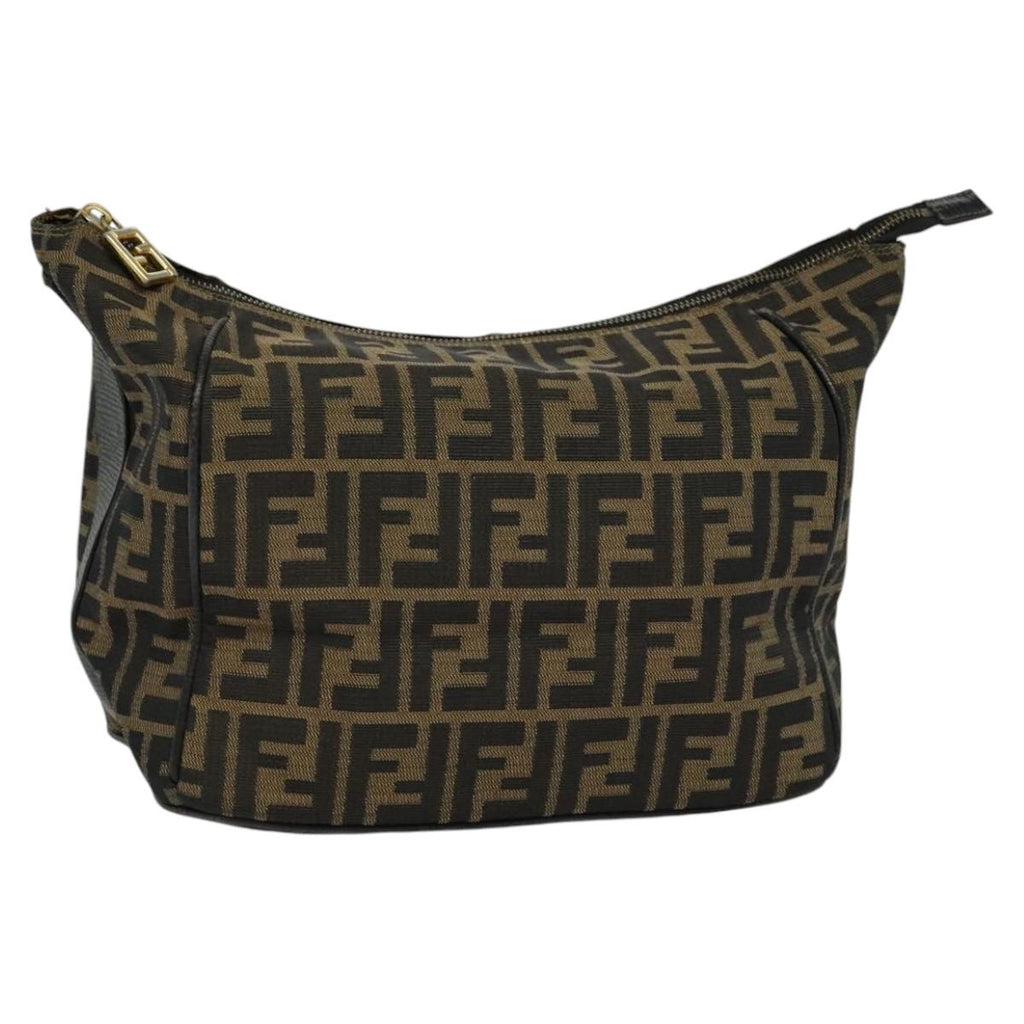 FENDI Zucca Canvas Hand Bag Brown bs21928