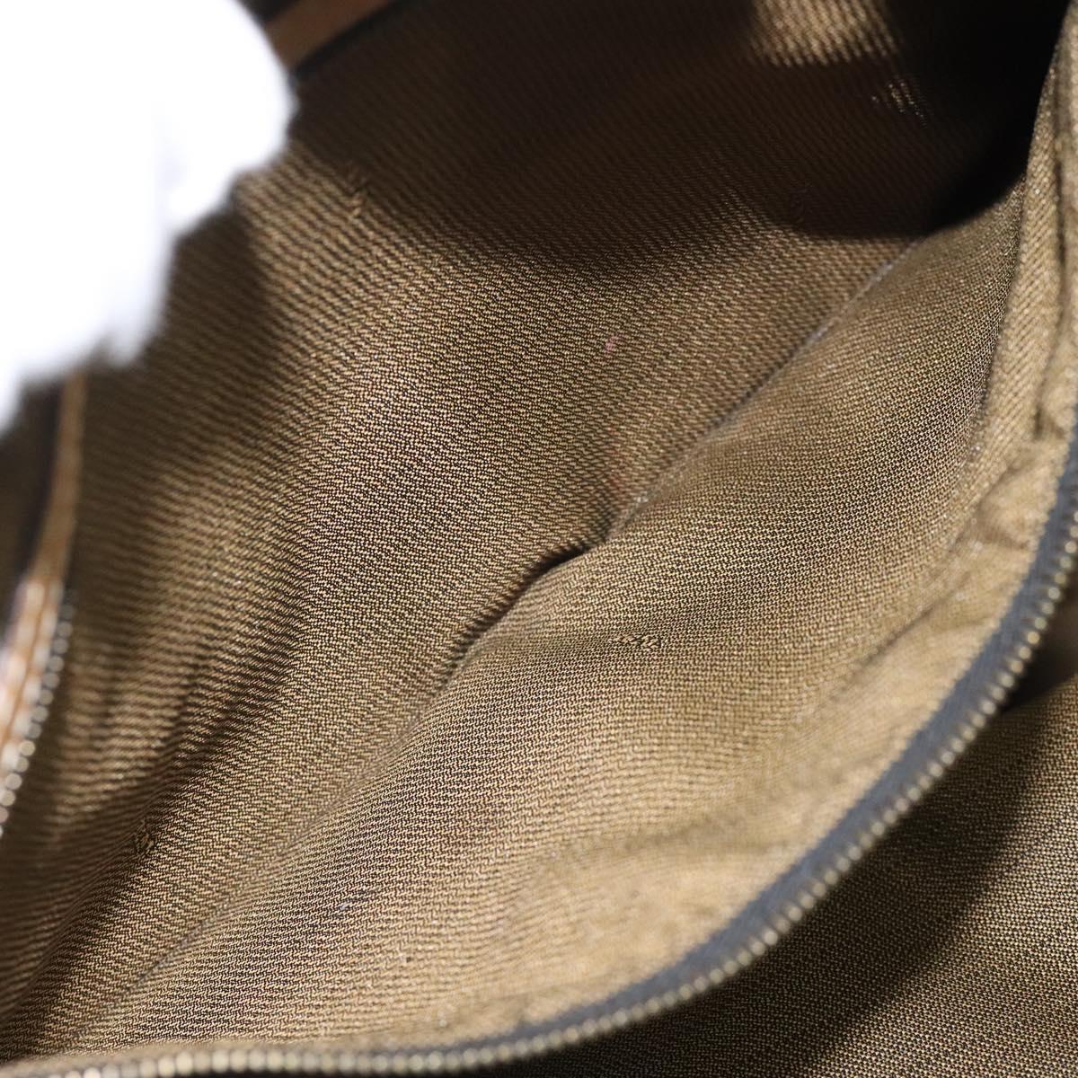 FENDI Zucca Canvas Tote Bag Brown Black gold bs22159