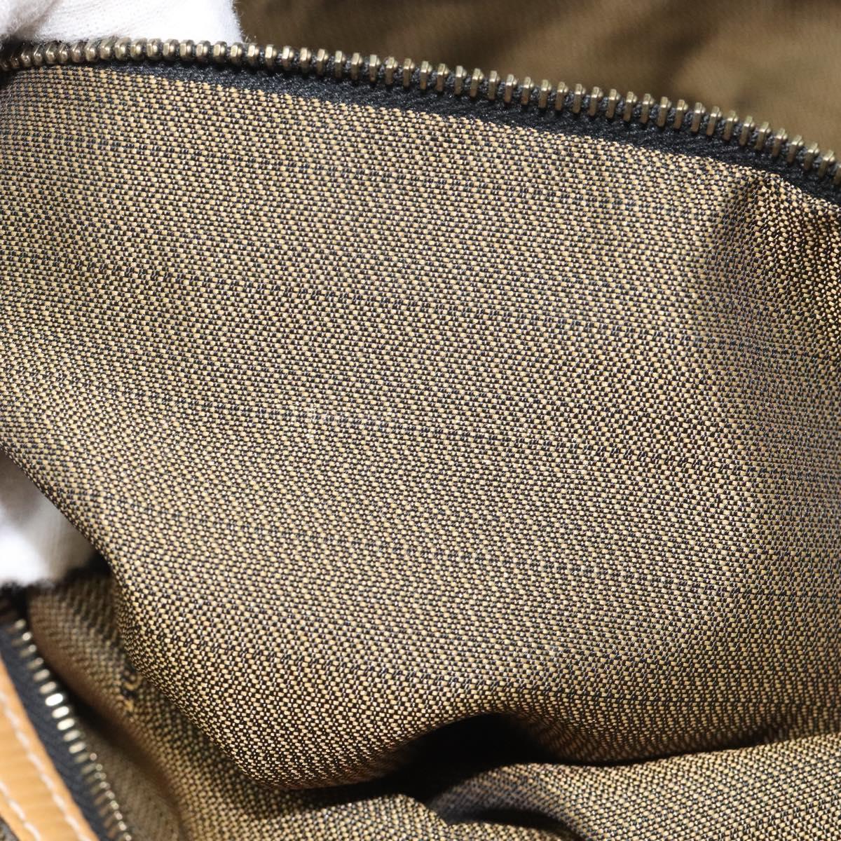 FENDI Zucca Canvas Tote Bag Brown Black gold bs22159