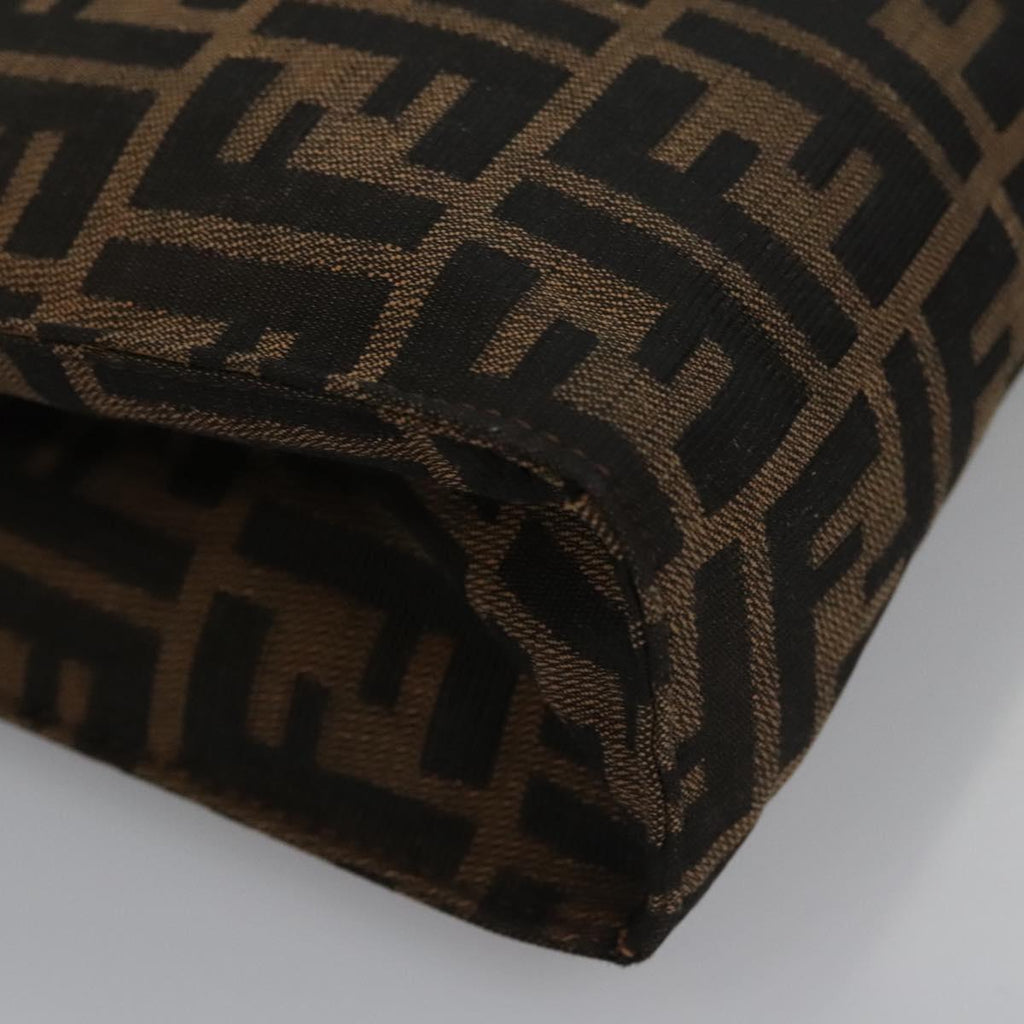 FENDI Zucca Canvas Clutch Bag Brown bs22209