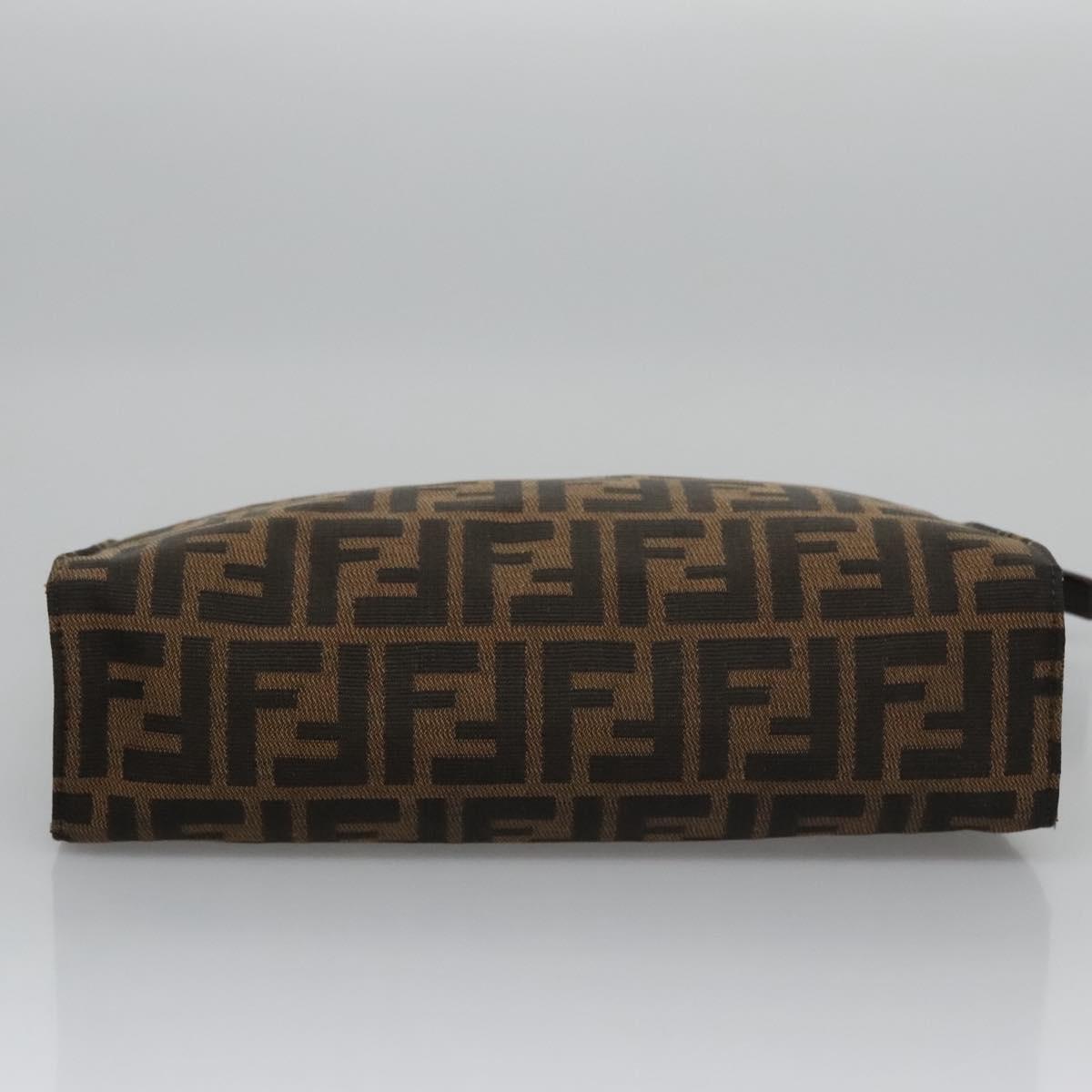 FENDI Zucca Canvas Clutch Bag Brown bs22209