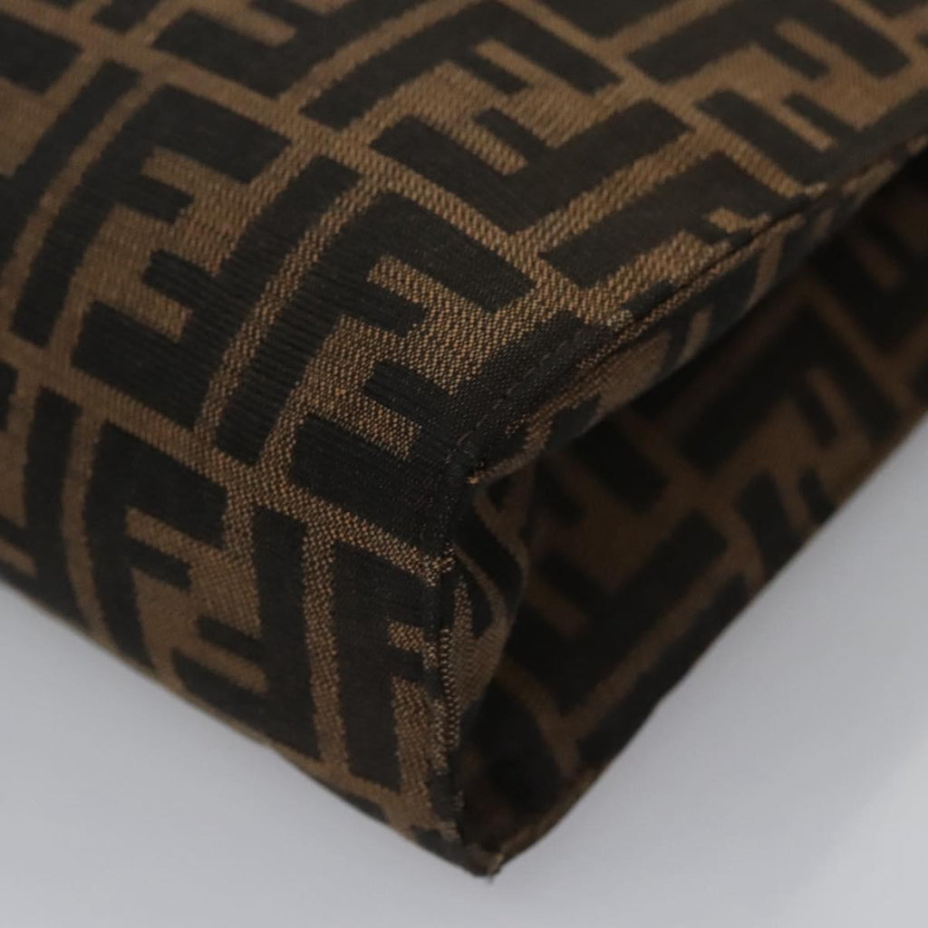 FENDI Zucca Canvas Clutch Bag Brown bs22209