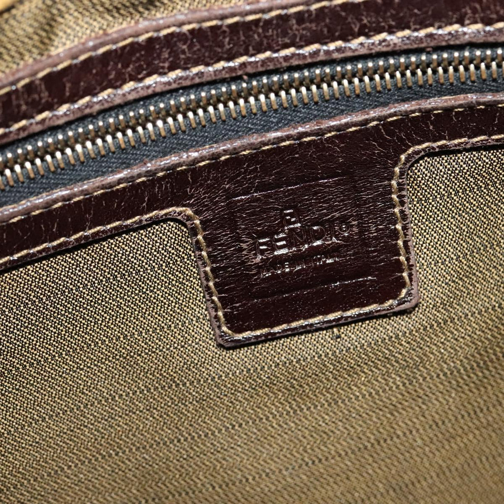 FENDI Zucca Canvas Hand Bag Brown bs22272