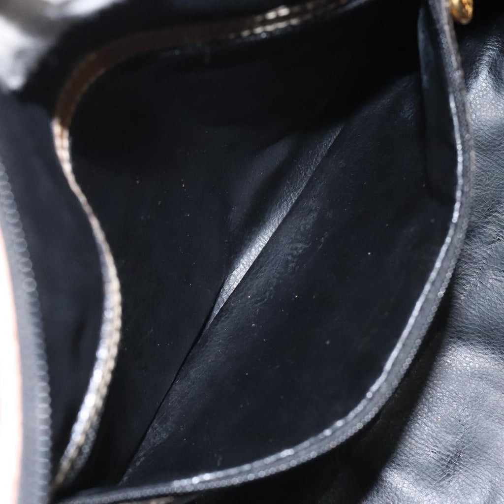 FENDI Pecan Canvas Hand Bag Brown Black bs22633