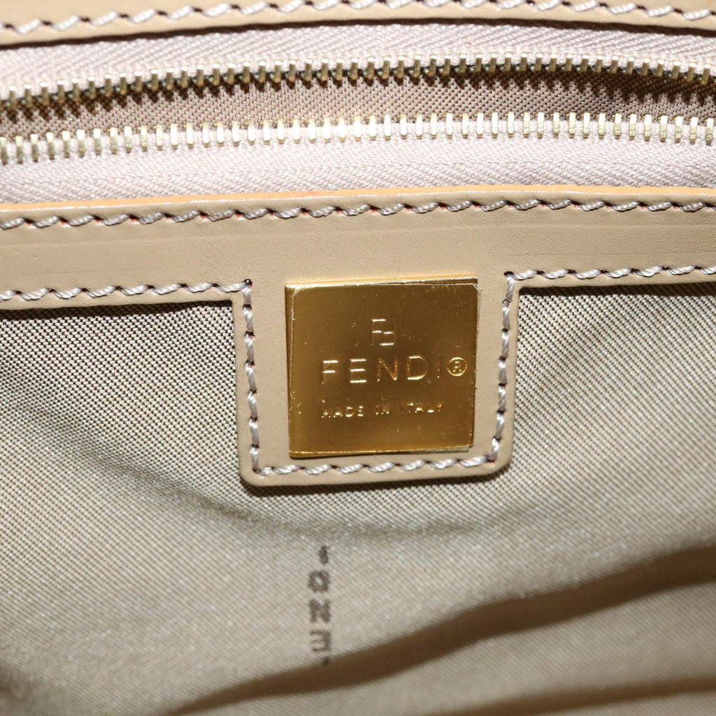FENDI Zucchino Canvas Hand Bag Enamel Orange bs2431