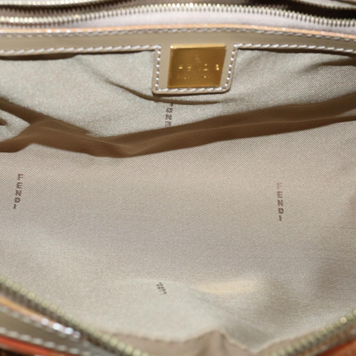 FENDI Zucchino Canvas Hand Bag Enamel Orange bs2431