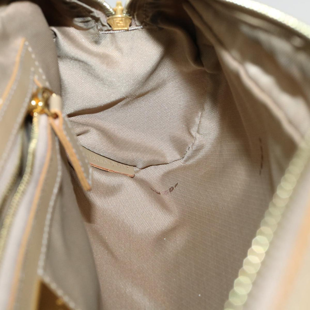FENDI Zucchino Canvas Hand Bag Enamel Orange bs2431