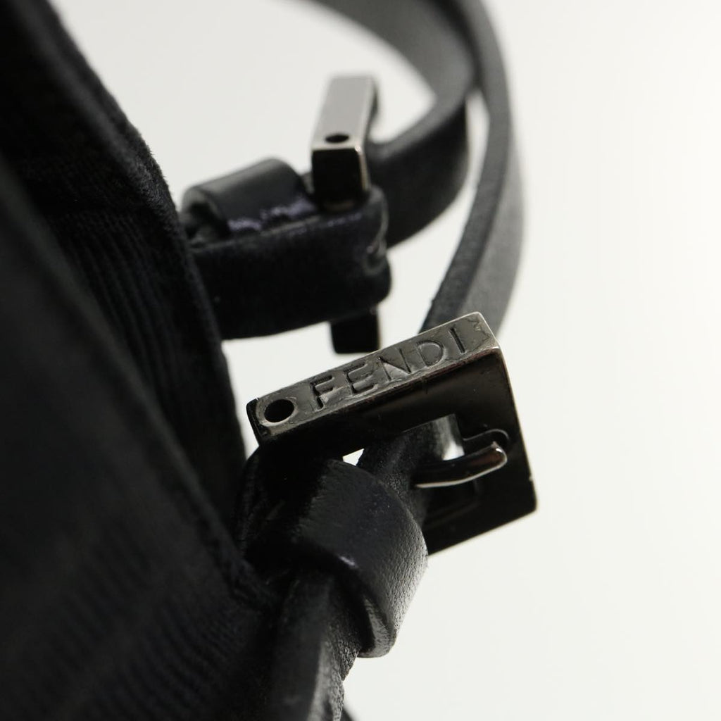 FENDI Zucca Canvas Mamma Baguette Shoulder Bag Black bs2667