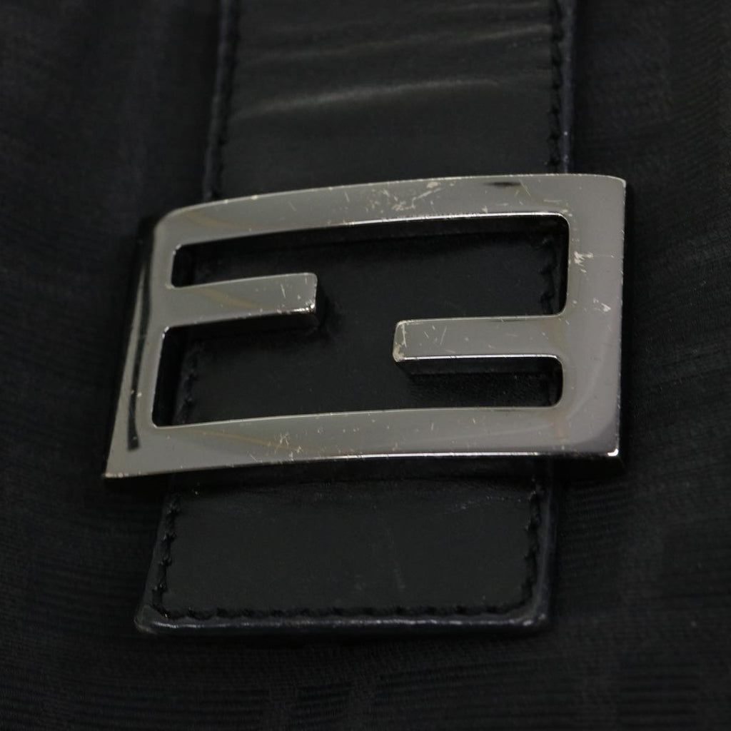 FENDI Zucca Canvas Mamma Baguette Shoulder Bag Black bs2667