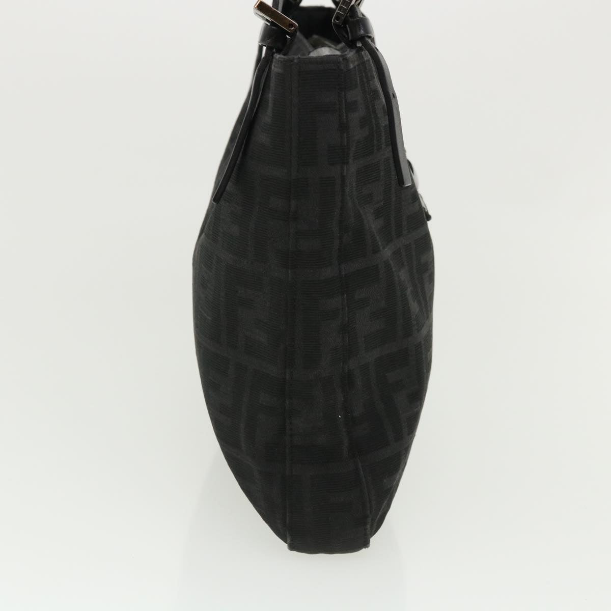 FENDI Zucca Canvas Mamma Baguette Shoulder Bag Black bs2667