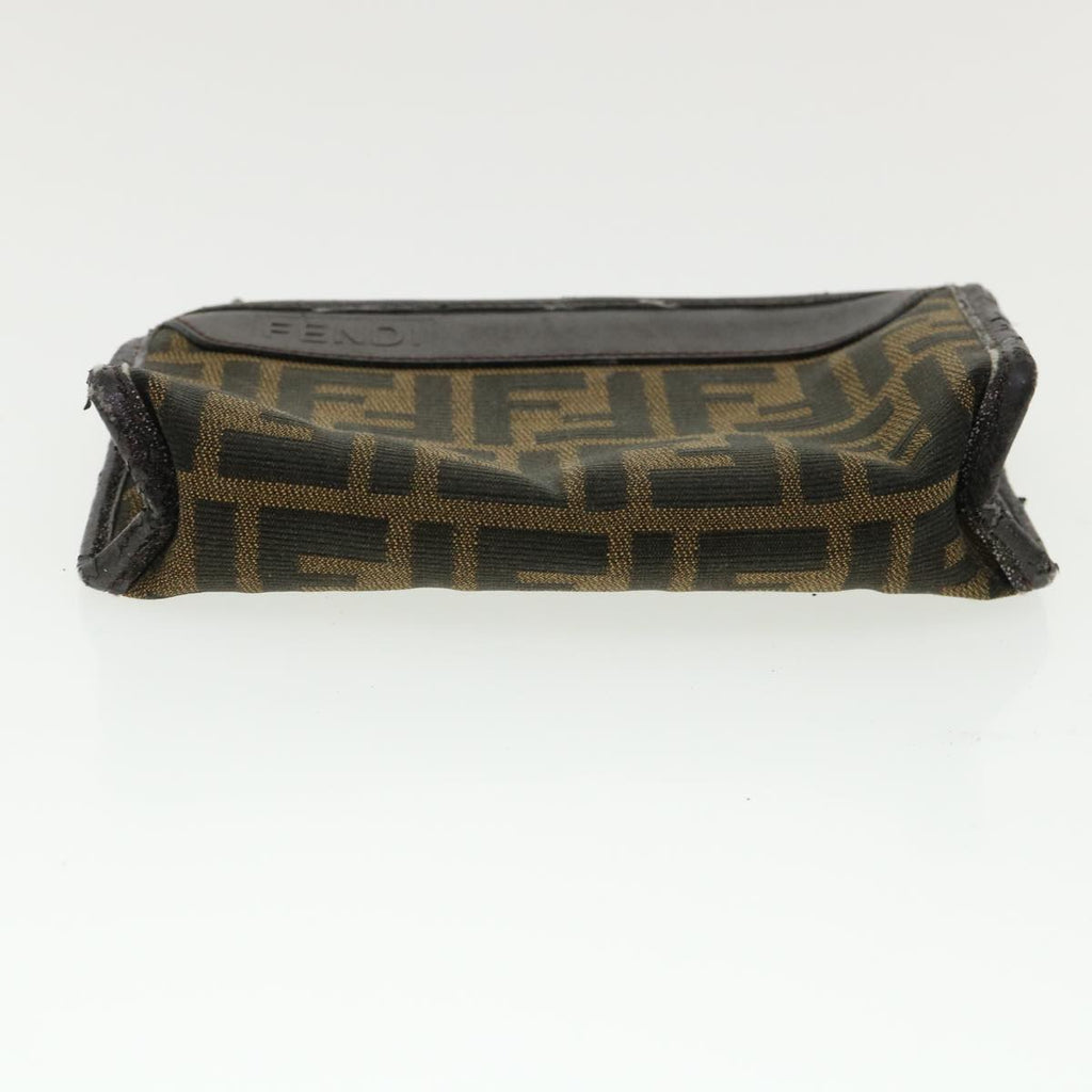 FENDI Zucca Canvas Pouch Brown Black bs2668