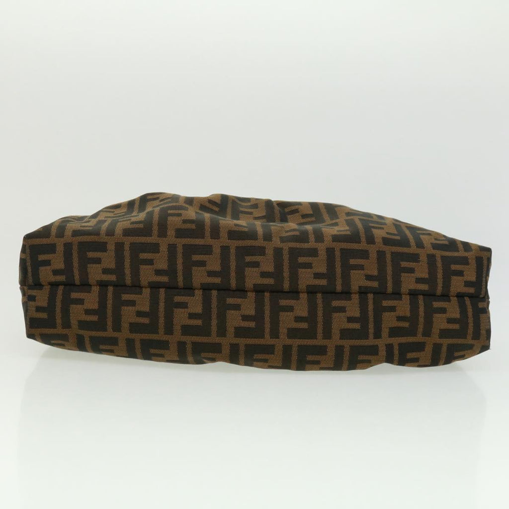 FENDI Zucca Canvas Shoulder Bag Brown Black bs2858