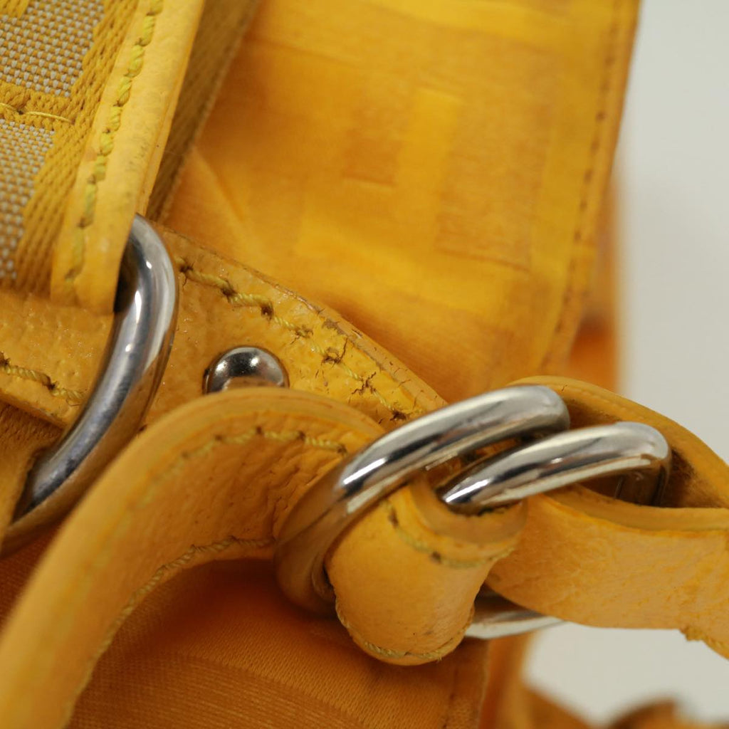 FENDI Zucca Canvas Tote Bag Nylon Yellow bs2911