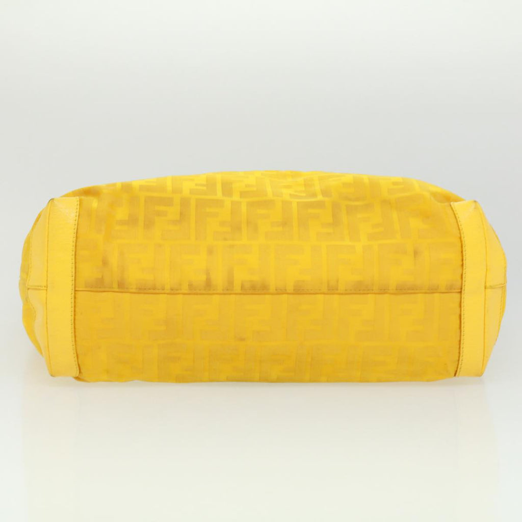 FENDI Zucca Canvas Tote Bag Nylon Yellow bs2911