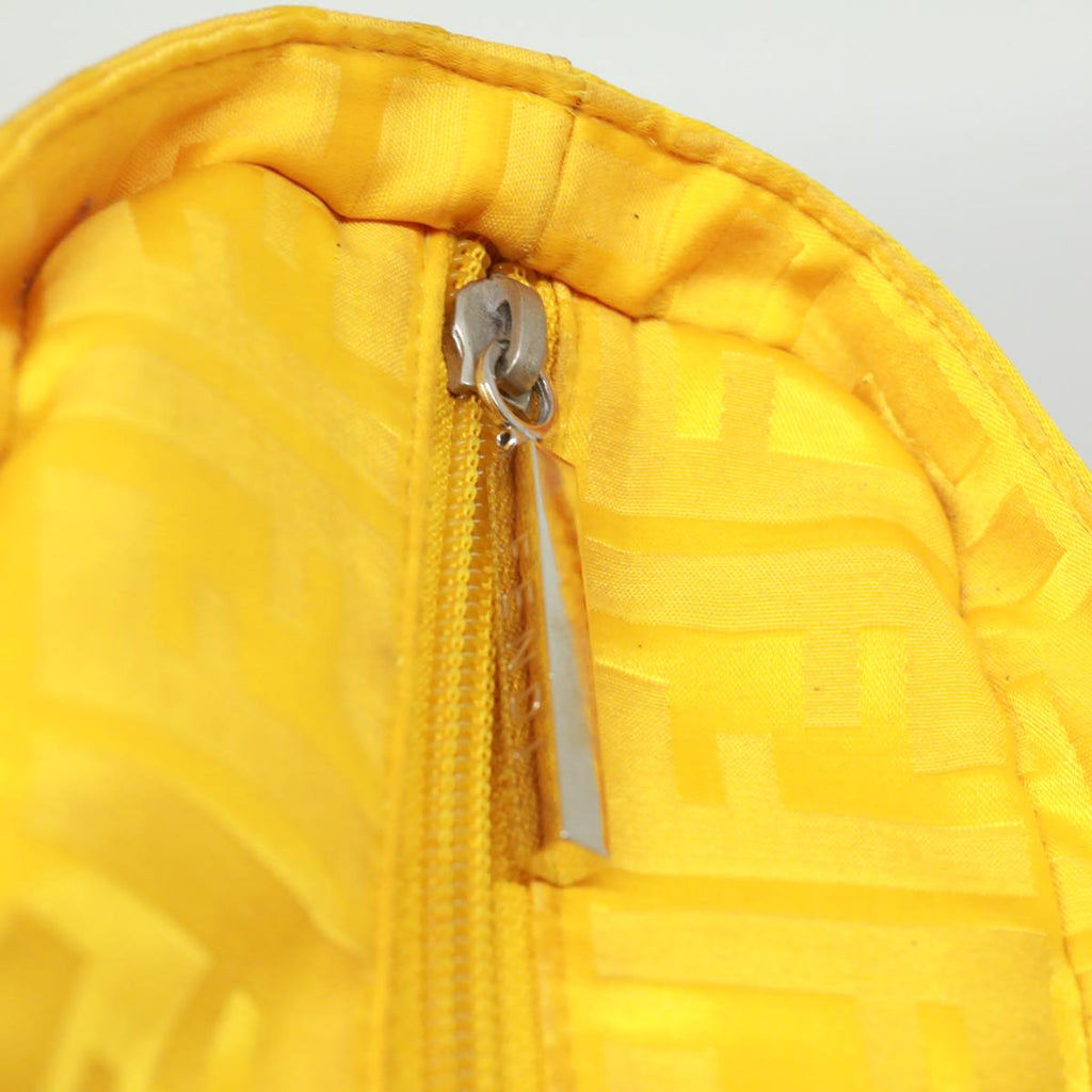 FENDI Zucca Canvas Tote Bag Nylon Yellow bs2911