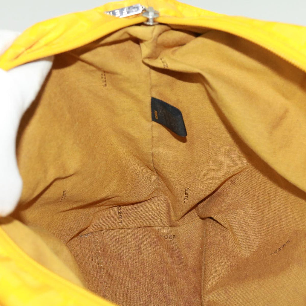 FENDI Zucca Canvas Tote Bag Nylon Yellow bs2911