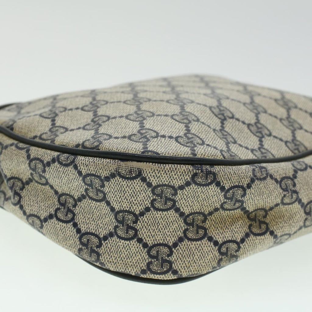 GUCCI Sherry Line GG Canvas Clutch Bag PVC Leather Navy Red bs2972
