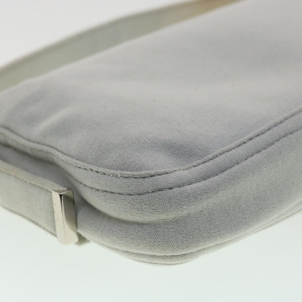 FENDI Mamma Baguette Shoulder Bag Canvas Gray bs3128