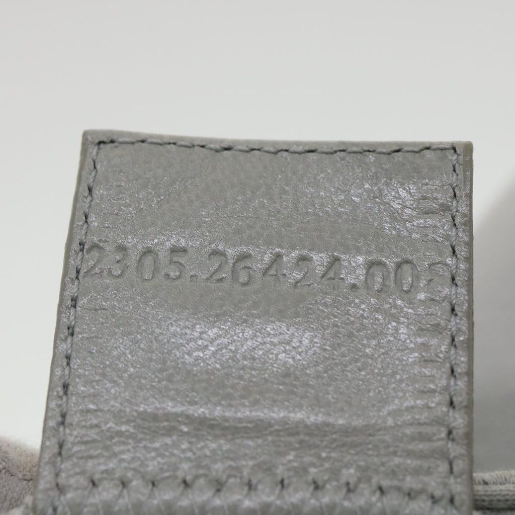 FENDI Mamma Baguette Shoulder Bag Canvas Gray bs3128
