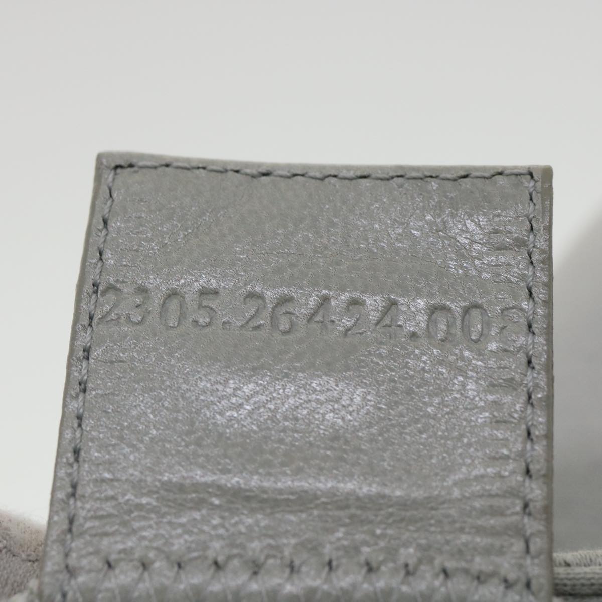 FENDI Mamma Baguette Shoulder Bag Canvas Gray bs3128