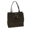FENDI Zucca Canvas Tote Bag Brown Black bs3224