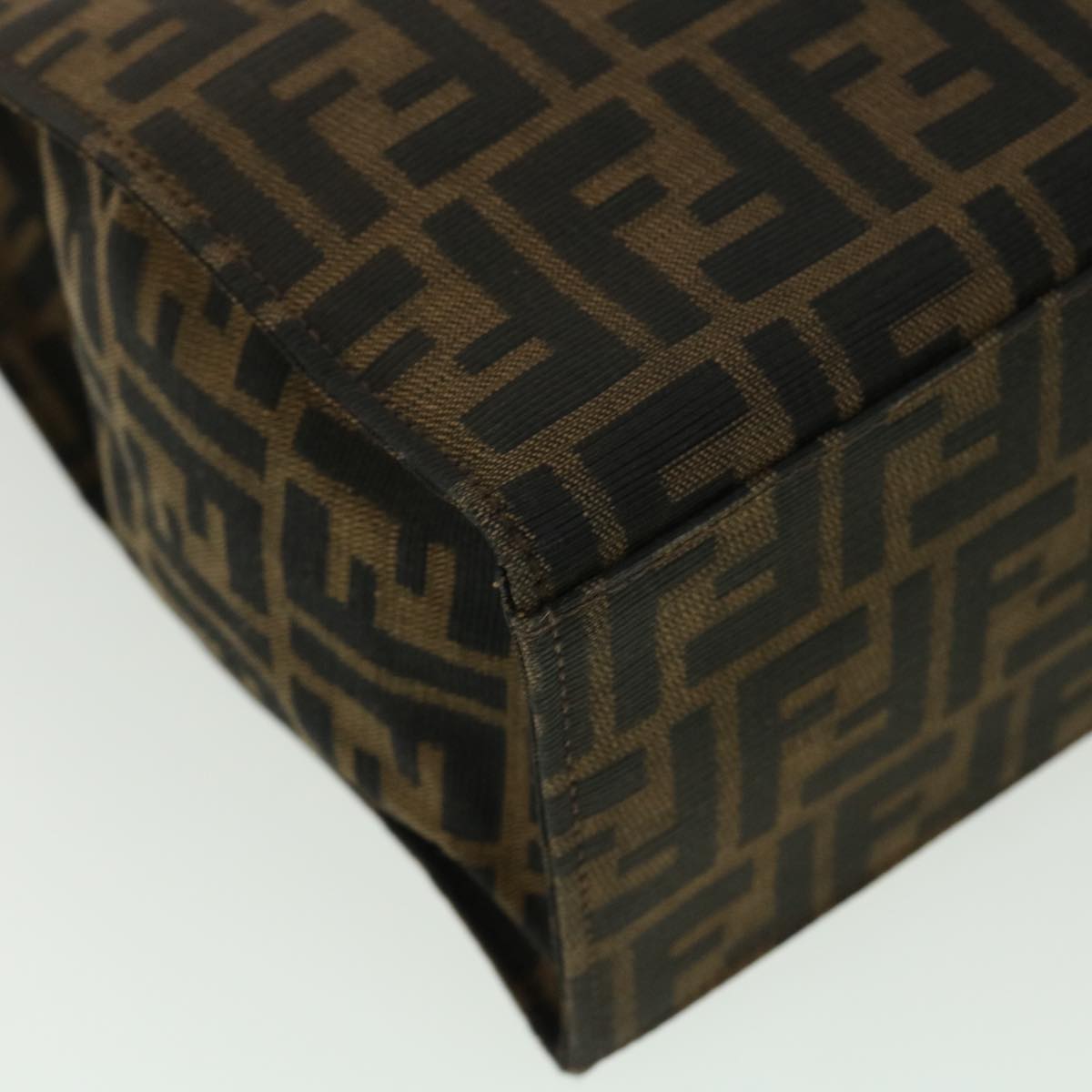 FENDI Zucca Canvas Tote Bag Brown Black bs3224