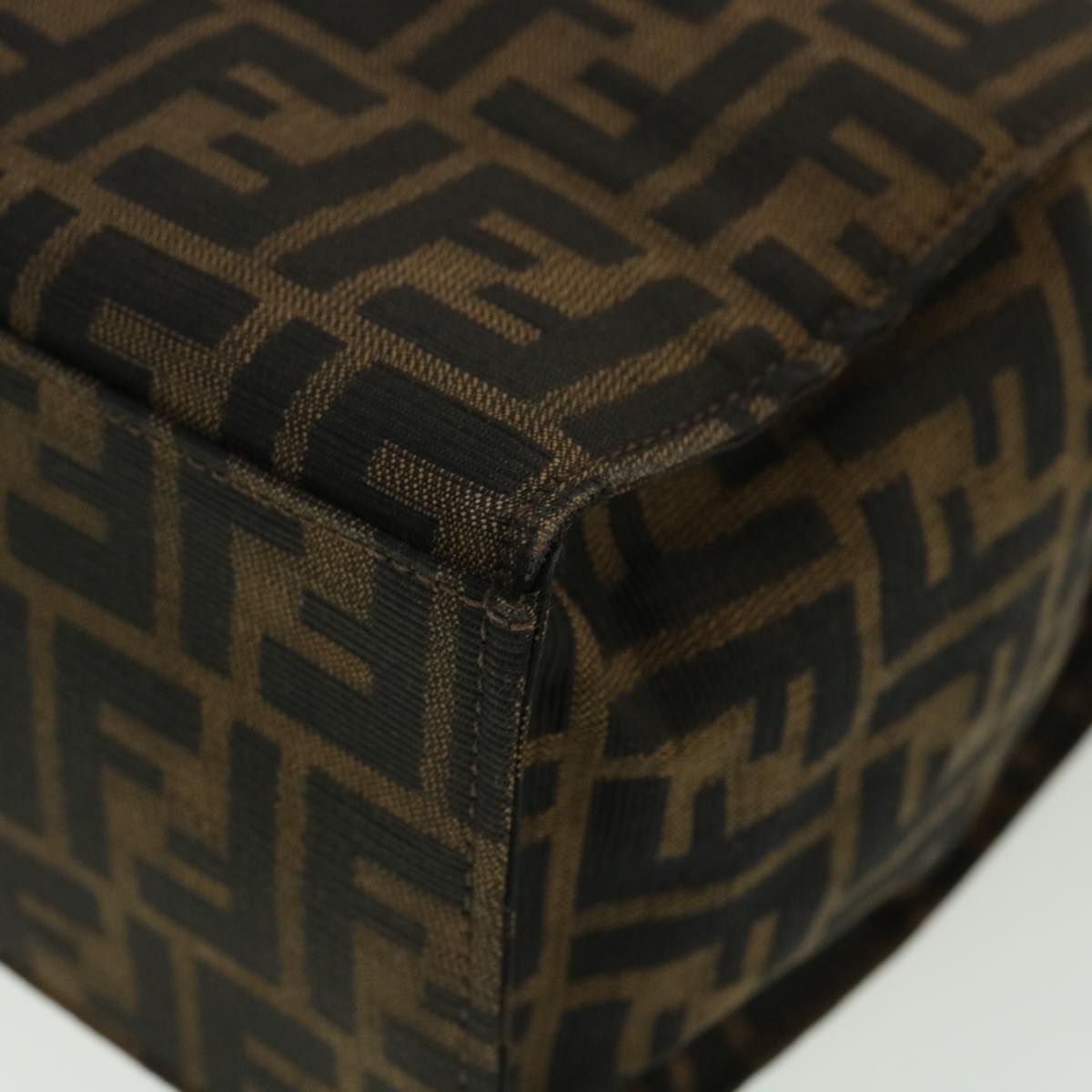 FENDI Zucca Canvas Tote Bag Brown Black bs3224