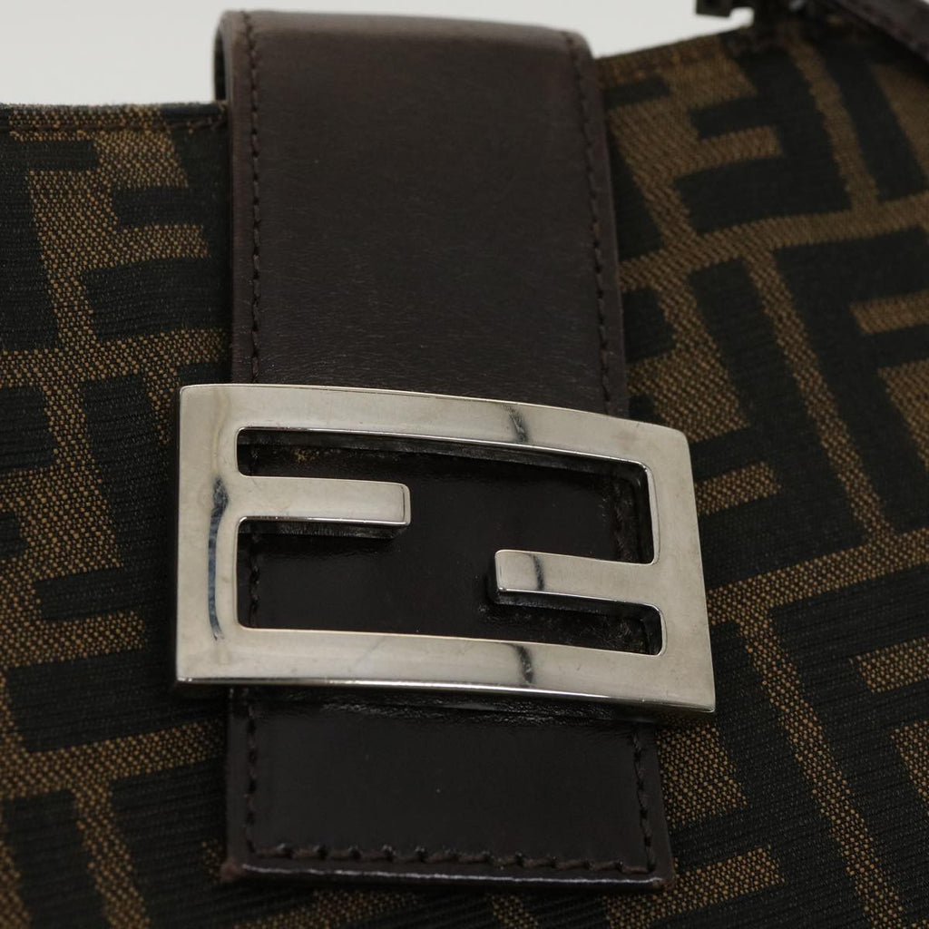 FENDI Zucca Canvas Tote Bag Brown Black bs3224