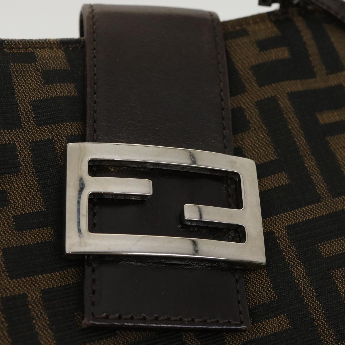 FENDI Zucca Canvas Tote Bag Brown Black bs3224