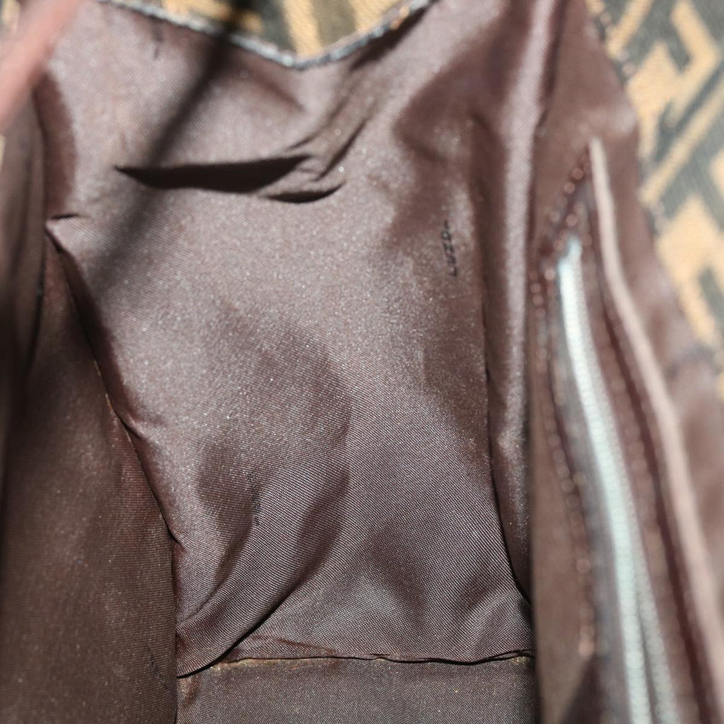 FENDI Zucca Canvas Tote Bag Brown Black bs3224